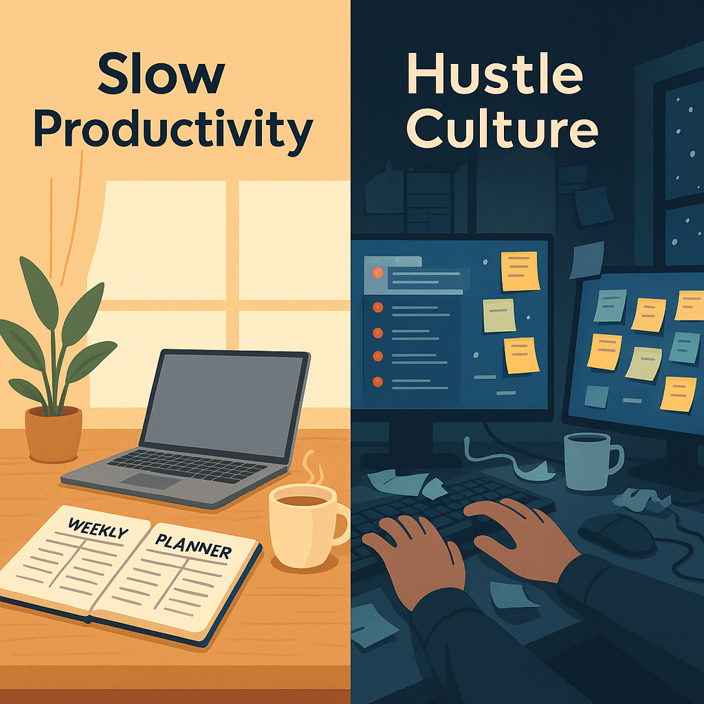 Slow Productivity vs Hustle Culture Why Slowing Down Gets You Further